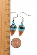 Tiny Glass Leaf Earrings